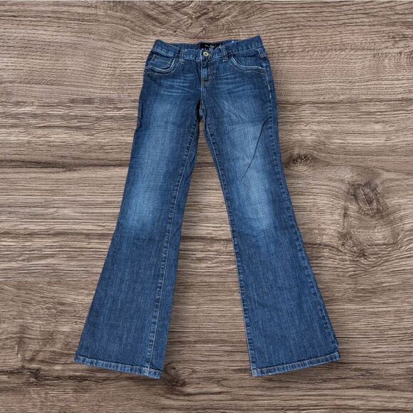 Calvin Klein Regular Wash Low Rise Flare Jeans - Picture 1 of 6